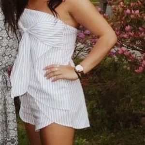 Red and white, princess Polly romper